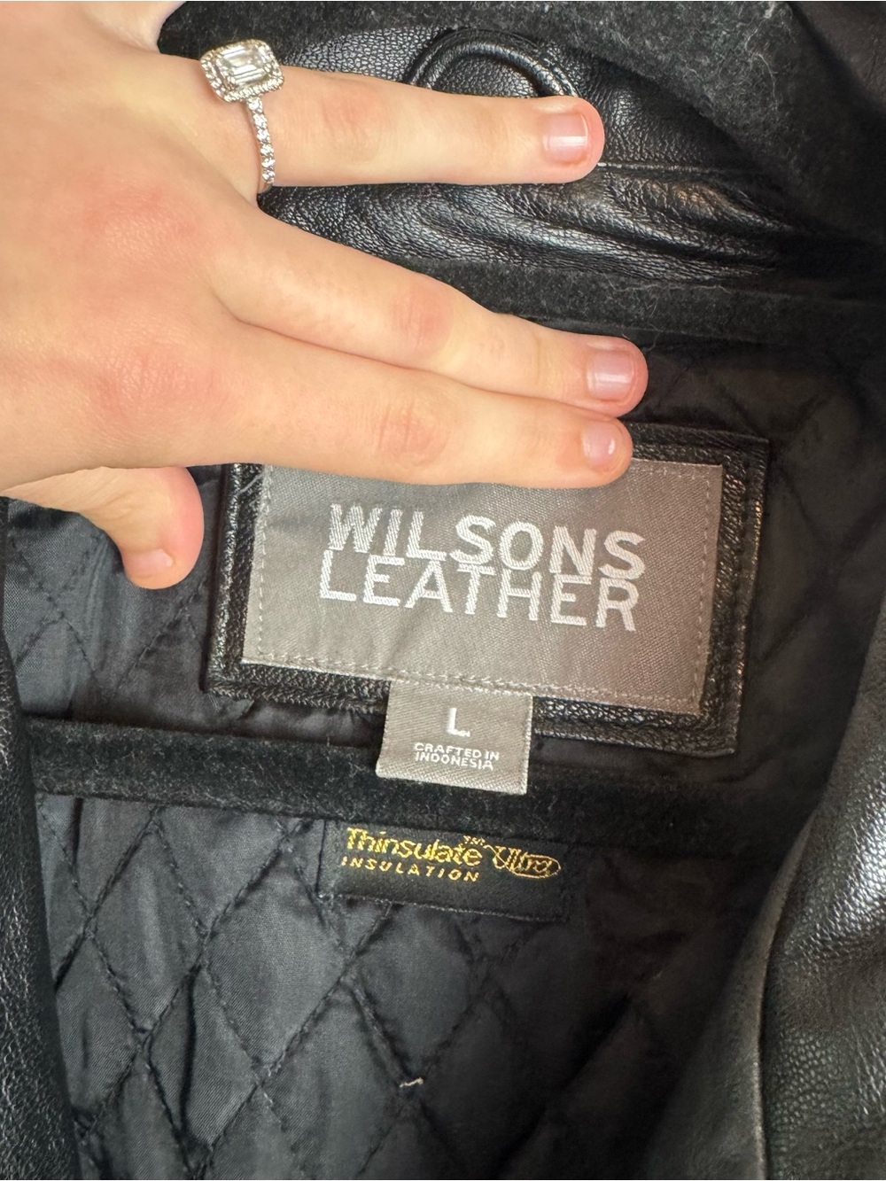 Wilsons Leather Black Men's Leather Jacket Size Large - Picture 11 of 16